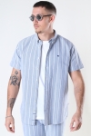 Kronstadt Johan Oxford  stripe 4 s/s shirt Light Blue