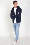 Jack & Jones Soft Sweatshirts Zip Hood Navy Blazer