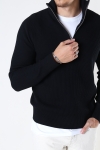 Jack & Jones JPRBLAPERFECT KNIT HIGH NECK ZIP SN Black