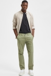 Selected Slim-Miles Flex Chino Pants Deep Lichen Green