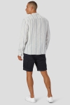 Clean Cut Copenhagen Bob Striped Mao Shirt L/S Ecru