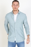 Only & Sons Caiden LS Solid Linen Shirt Posy Green