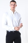 Selected Slim Oliver Knit Flex Shirt LS Bright White