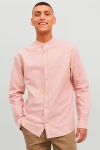 Jack & Jones SUMMER LINEN BAND SHIRT L/S Deauville Mauve