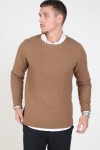 Clean Cut Aberdeen Crew Neck Knit Warm Sand Melange