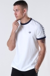Fred Perry Taped Ringer T-shirt Snow White