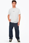 Only & Sons Onsmusk Life Reg Logo SS Tee White