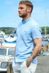 Kronstadt Johan Linen S/S shirt Light Blue