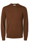 Selected Tray LS Merino Knit Crew Neck Soft Silt