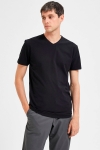 Selected Hael SS N-neck Tee Black