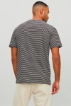 Jack & Jones Soft Linen SS Crew Stripe Tee Cloud Dancer