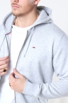 Tommy Jeans Fleece Zip Hoodie Light Grey