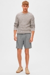 Selected COMFORT-BRODY LINEN SHORTS Sky Captain