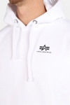 Alpha Industries Basic Hoodie Small Logo White