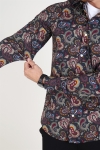 Only & Sons Frederik L/S Paisley Stretch Shirt Phantom