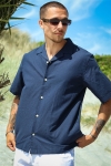 Jack & Jones Summer Linen Resort Shirt SS Navy Blazer