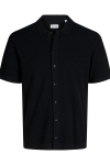 Jack & Jones Emil Knit Structure Shirt SS Black