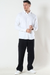 Solid Enea Allan Linen Shirt LS White