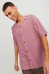 Jack & Jones Jeff Solid Resort Shirt SS Mesa Rose