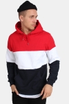 Urban Classics TB1870 Hoodie Fire Red/White/Navy