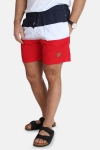 Urban Classics Color Block Badeshorts Firered/Navy/white