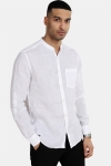 Only & Sons Luke LS Linen Mandarine Shirt White