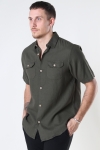 Denim project DP Linen ss shirt 140 DEEP DEPTHS