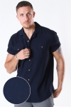 Only & Sons Andrew Waffle Shirt S/S Dark Navy