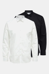 Selected SLHSLIMMULTI SHIRT LS M 2 PACK White with Black combo.