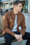 Jack & Jones ROCKY JACKET NOOS Cognac Fake suede