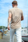 Kronstadt Johan Linen S/S shirt Sand