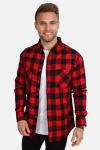 URBAN CLASSICS Checked Flanell Shirt Red/Black