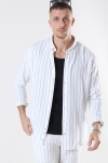 Kronstadt Johan Linen Stripe Shirt Off White