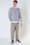 ONLY & SONS ONSKOBY  STRIPE CREW KNIT Star White