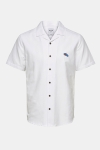 Only & Sons Travis SS Reverse Thin Oxford Shirt White