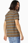 Clean Cut Copenhagen Grant Striped Tee Dark Camel