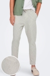 ONLY & SONS Linus Life Linen Mix Stripe Pant  Moonstruck