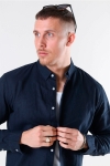 Clean Cut Copenhagen Cotton Linen Shirt Navy