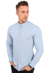 Clean Cut Rooney Flannel Henley Shirt Light Blue