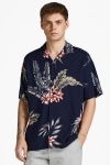 Jack & Jones JPRBLATROPIC RESORT SHIRT S/S RELAX SN Navy Blazer