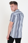 Jack & Jones Robert Stripe Shirt S/S Navy Blazer
