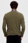 Selected Berg Knit V-Neck LS Ivy Green