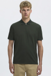 Selected Fave Zip Polo SS Deep Forest
