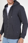 Jack & Jones Soft Sweatshirts Zip Hood Dark Grey Melange