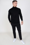 Selected Merino Rullekrave Knit Black