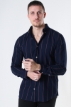 ONLY & SONS ONSTARIF LIFE ORGANIC STRIPE TWILL SHIRT Dress Blues