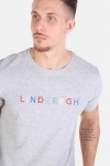 Lindbergh Logo T-shirt Light Grey Melange