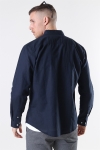 Clean Cut Copenhagen Cotton Linen Shirt Navy