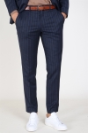 Selected Slim Aden Stripe Pants Grey/Blue