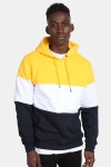 Urban Classics TB1870 3-Tone Hoodie Chrome Yellow/White/Navy